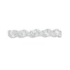 0.30 CT. T.W. Oval and Round Diamond Twist Wedding Band in 14K White Gold