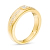 Thumbnail Image 2 of Men's 0.30 CT. T.W. Square-Cut Diamond Raised Frame Band in 10K Gold