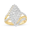 Thumbnail Image 0 of 1.50 CT. T.W. Marquise Multi-Diamond Split Shank Ring in 10K Gold