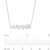 0.04 CT. T.W. Diamond MAMA Maple Leaf Necklace in Sterling Silver
