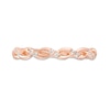 Thumbnail Image 4 of 0.04 CT. T.W. Diamond Twist Wedding Band in 10K Rose Gold