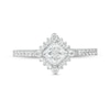 Thumbnail Image 4 of 0.75 CT. T.W. Princess-Cut Diamond Shadow Frame Tilted Engagement Ring in 14K White Gold