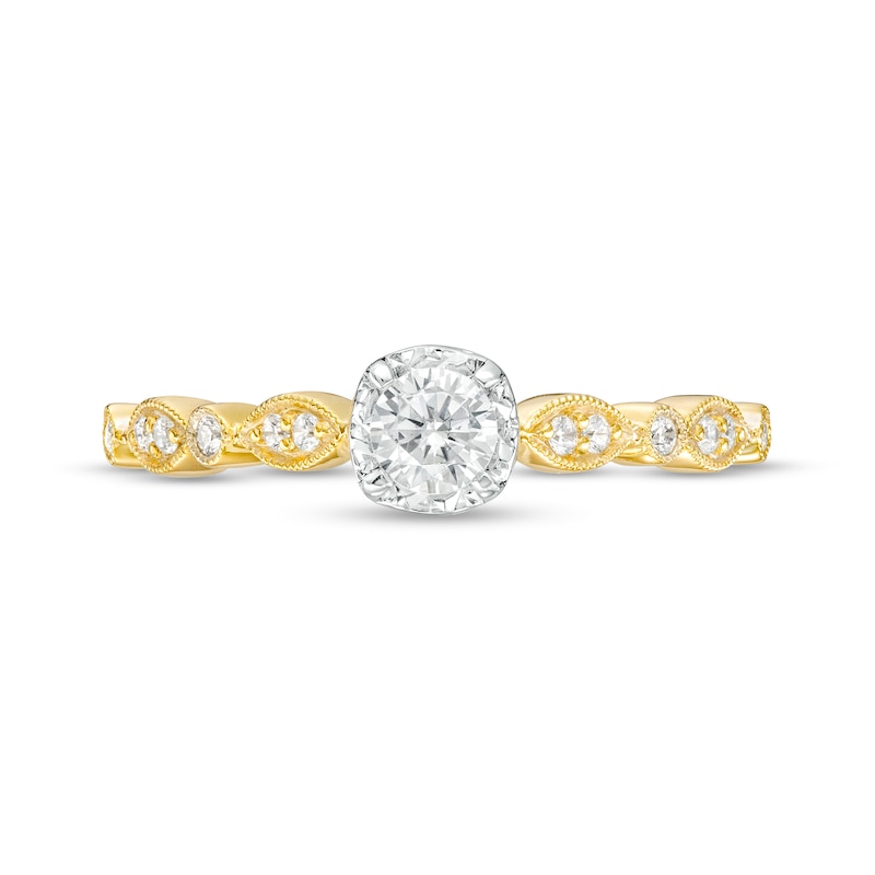0.33 CT. T.W. Diamond Art Deco Vintage-Style Engagement Ring in 10K Gold