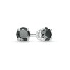 Thumbnail Image 1 of 0.29 CT. T.W. Black Diamond Solitaire Stud Earrings in 14K White Gold