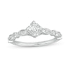 Thumbnail Image 0 of 0.33 CT. T.W. Princess-Cut Diamond Tilted Art Deco Vintage-Style Engagement Ring in 10K White Gold