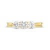 Thumbnail Image 3 of 1.00 CT. T.W. Diamond Past Present Future® Concave Ribbon Shank Engagement Ring in 14K Gold