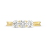 1.00 CT. T.W. Diamond Past Present Future® Concave Ribbon Shank Engagement Ring in 14K Gold