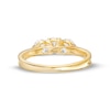 Thumbnail Image 4 of 1.00 CT. T.W. Diamond Past Present Future® Concave Ribbon Shank Engagement Ring in 14K Gold