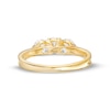 1.00 CT. T.W. Diamond Past Present Future® Concave Ribbon Shank Engagement Ring in 14K Gold