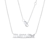 Diamond Accent Butterfly "mama" Necklace in Sterling Silver