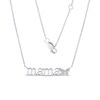 Diamond Accent Butterfly "mama" Necklace in Sterling Silver