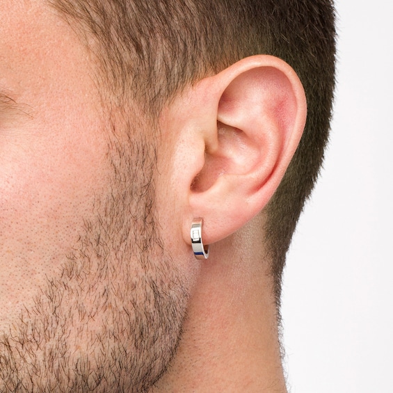 Baguette Diamond Trio Huggie Hoop Earrings in