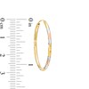 20.0mm Diamond-Cut Tube Hoop Earrings in 14K Gold and Two-Tone Rhodium Plate