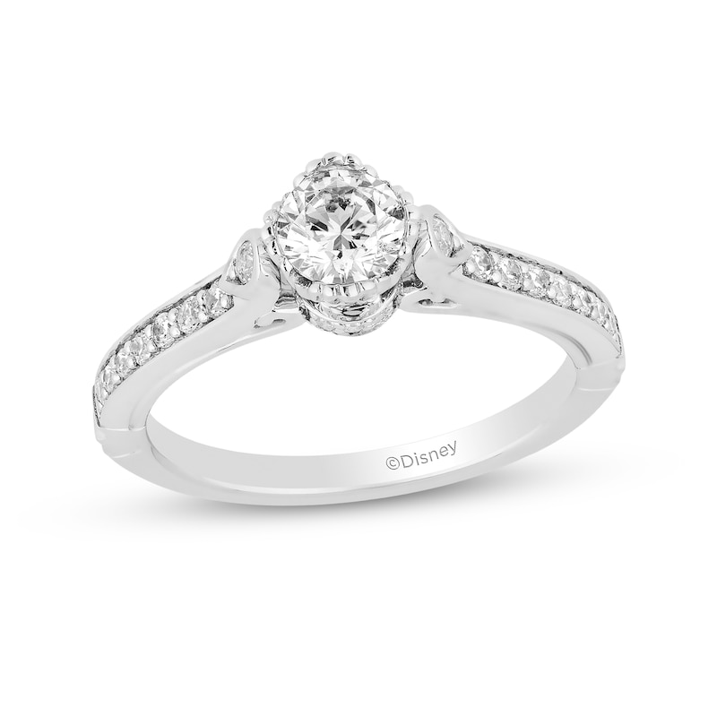 Enchanted Disney Ariel 0.69 CT. T.W. Diamond Seashell Profile Engagement Ring in 14K White Gold