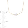Thumbnail Image 2 of IMPERIAL® 6.5mm Cultured Akoya Pearl Curved Bar Necklace in 14K Gold