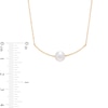 Thumbnail Image 3 of IMPERIAL® 6.5mm Akoya Cultured Pearl Curved Bar Necklace in 14K Gold