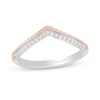 Thumbnail Image 1 of Enchanted Disney Aurora 0.18 CT. T.W. Diamond Contour Wedding Band in 14K Two-Tone Gold