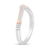 Thumbnail Image 2 of Enchanted Disney Aurora 0.18 CT. T.W. Diamond Contour Wedding Band in 14K Two-Tone Gold