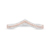 Thumbnail Image 4 of Enchanted Disney Aurora 0.18 CT. T.W. Diamond Contour Wedding Band in 14K Two-Tone Gold