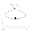 Thumbnail Image 3 of EFFY™ Collection 6.0mm Onyx and 0.15 CT. T.W. Diamond Evil Eye Bolo Bracelet in 14K Gold – 9"