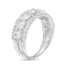 Thumbnail Image 1 of 1.00 CT. T.W. Diamond Raised Seven Stone Anniversary Band in 10K White Gold