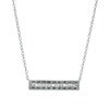 Thumbnail Image 0 of 0.20 CT. T.W. Black and White Diamond Sideways Bar Necklace in Sterling Silver