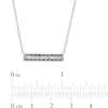 0.20 CT. T.W. Black and White Diamond Sideways Bar Necklace in Sterling Silver