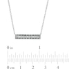 Thumbnail Image 2 of 0.20 CT. T.W. Black and White Diamond Sideways Bar Necklace in Sterling Silver