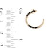 Thumbnail Image 3 of Enchanted Disney Villains Jafar 0.18 CT. T.W. Black Diamond Circle Stud Earrings in 10K Gold