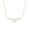Enchanted Disney Jasmine 0.085 CT. T.W. Diamond Tiara Necklace in 10K Gold