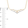 Enchanted Disney Jasmine 0.085 CT. T.W. Diamond Tiara Necklace in 10K Gold