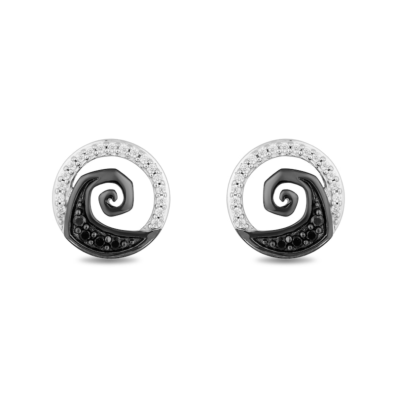 Main Image 1 of Disney Treasures The Nightmare Before Christmas 0.145 CT. T.W. Diamond Hill Stud Earrings in Sterling Silver