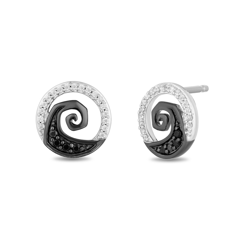 Main Image 2 of Disney Treasures The Nightmare Before Christmas 0.145 CT. T.W. Diamond Hill Stud Earrings in Sterling Silver