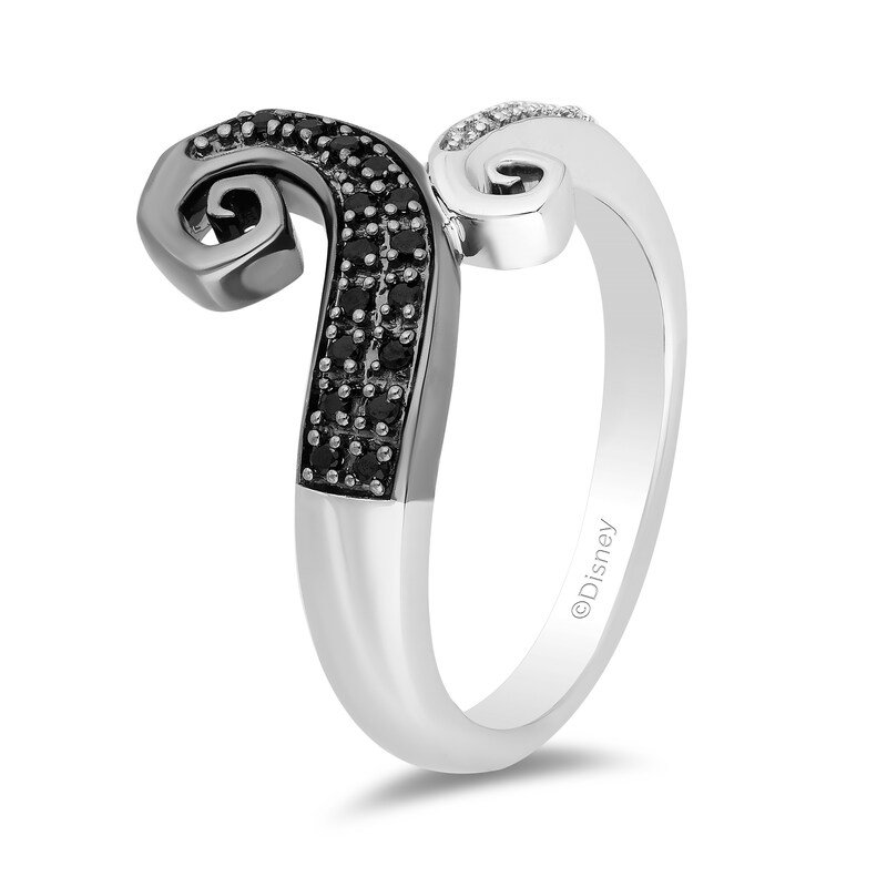Main Image 2 of Disney Treasures The Nightmare Before Christmas 0.115 CT. T.W. Diamond Bypass Hill Ring in Sterling Silver