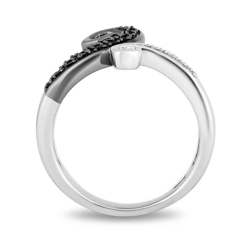 Main Image 3 of Disney Treasures The Nightmare Before Christmas 0.115 CT. T.W. Diamond Bypass Hill Ring in Sterling Silver