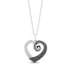 Thumbnail Image 1 of Disney Treasures The Nightmare Before Christmas 0.18 CT. T.W. Diamond Heart-Shaped Hill Pendant in Sterling Silver