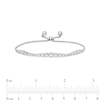 1.00 CT. T.W. Journey Diamond Bolo Bracelet in 10K White Gold - 9.5"