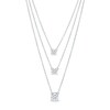 Thumbnail Image 1 of 1.00 CT. T.W. Certified Lab-Grown Diamond Triple Strand Necklace in 14K White Gold (F/SI2)
