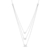 Thumbnail Image 1 of 1.00 CT. T.W. Certified Sideways Oval Lab-Grown Diamond Triple Strand Necklace in 14K White Gold (F/SI2)