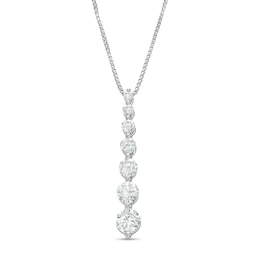 1.00 CT. T.W. Journey Certified Lab-Created Diamond Pendant in 14K White Gold (F/SI2)