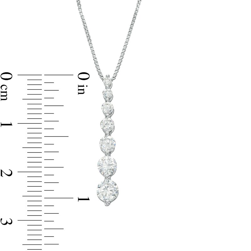 Main Image 4 of 1.00 CT. T.W. Journey Certified Lab-Grown Diamond Pendant in 14K White Gold (F/SI2)