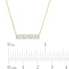 Thumbnail Image 1 of 0.15 CT. T.W. Baguette and Round Diamond Bar Necklace in 10K Gold