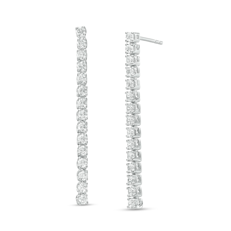 0.75 CT. T.W. Certified Lab-Created Diamond Stick Drop Earrings in 14K White Gold (F/SI2)