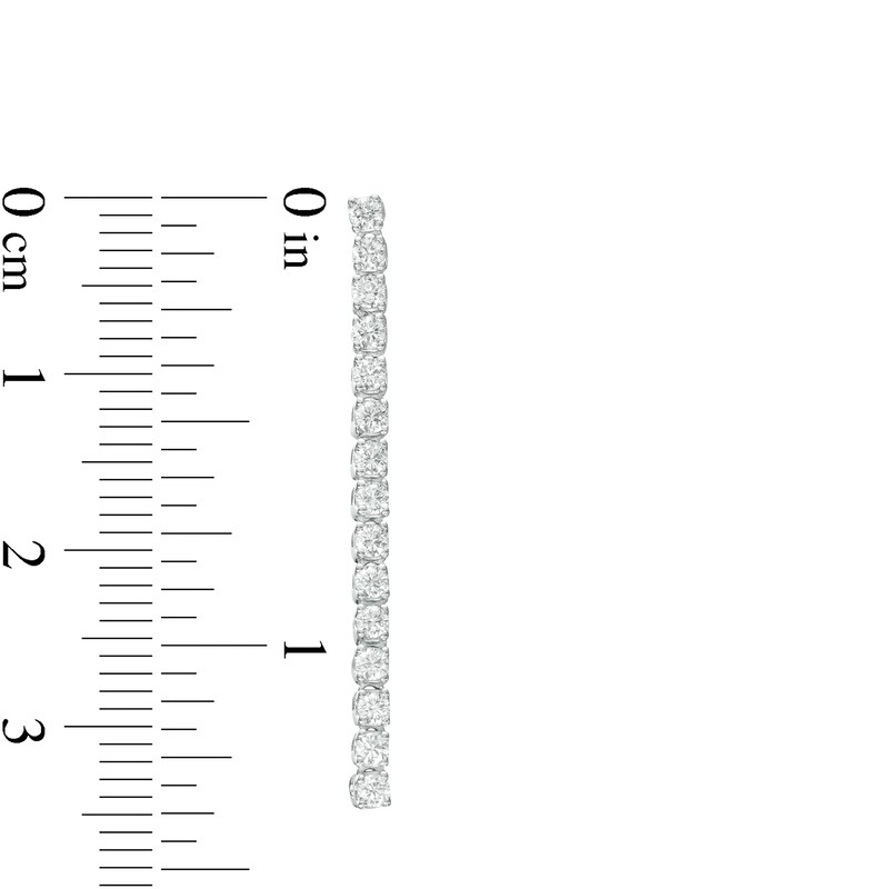 Main Image 3 of 0.75 CT. T.W. Certified Lab-Grown Diamond Stick Drop Earrings in 14K White Gold (F/SI2)