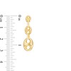 Graduated Mariner Link Drop Earrings in 14K Gold