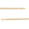 Thumbnail Image 3 of 4.8mm Diamond-Cut Brilliance Bead Accent Curb-Style Chain Link Necklace in 18K Gold - 18"