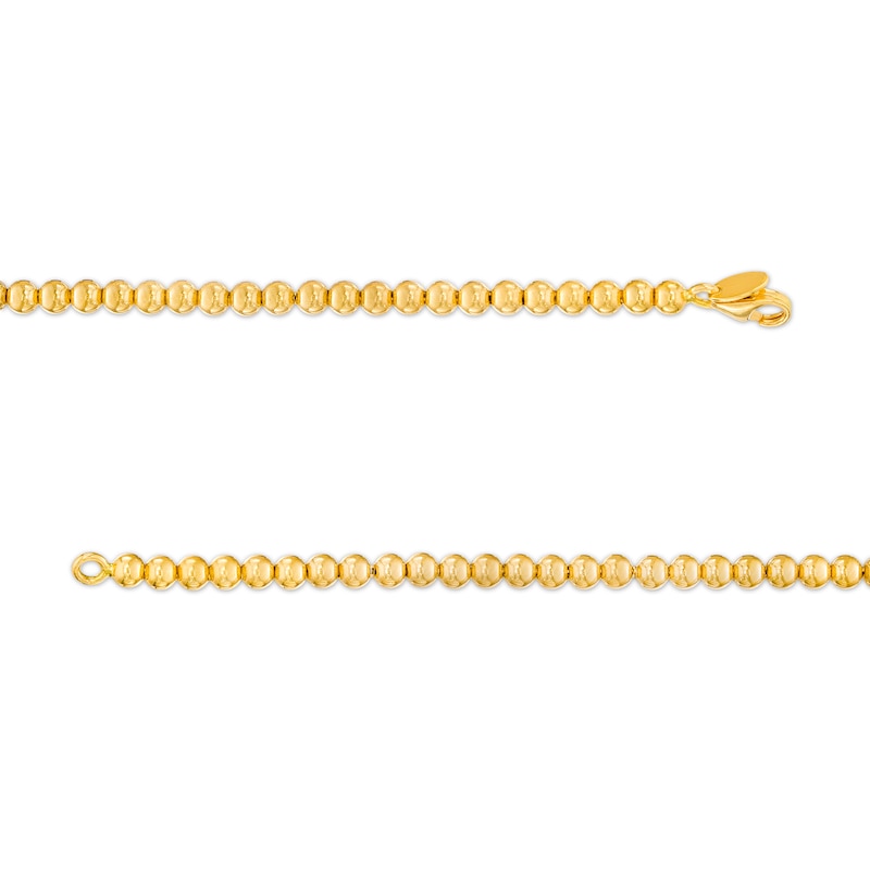 Italian Gold Graduated Beaded Chain Necklace in 18K Gold – 16.5"|Peoples Jewellers