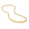 Thumbnail Image 3 of Italian Gold Graduated Beaded Chain Necklace in 18K Gold – 16.5"