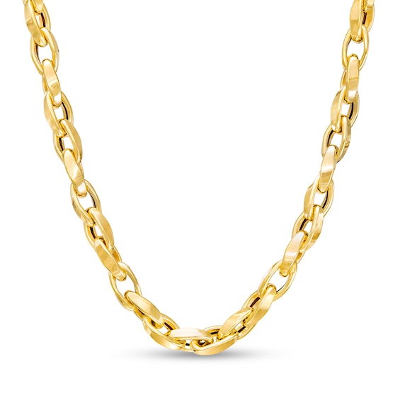 Italian Gold Link Chain Necklace in 18K Gold – 16