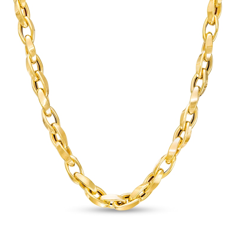 Italian Gold Link Chain Necklace in 18K Gold – 16"|Peoples Jewellers